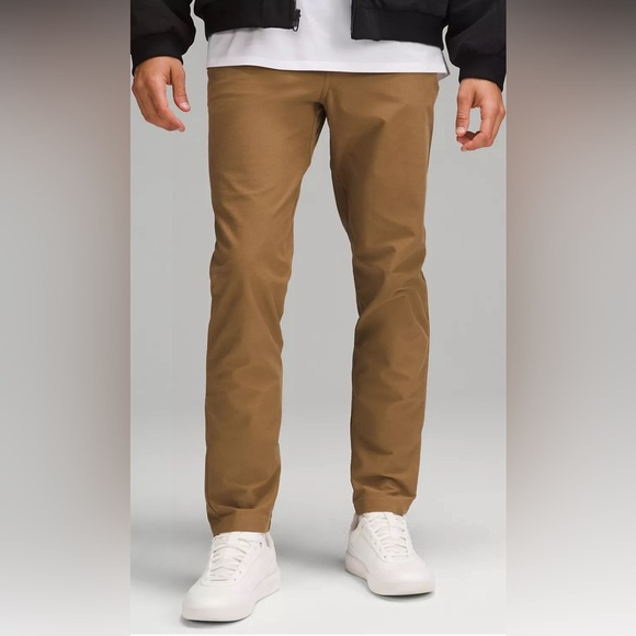 Lululemon Men’s ABC Slim Fit 5 Pocket Utilitec Pants, 33x32, Brown - Picture 1 of 14